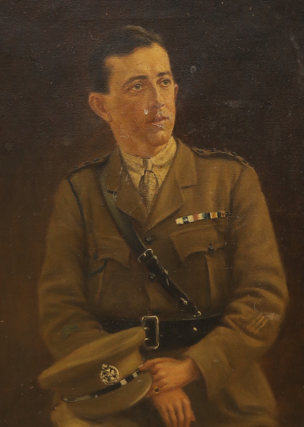 John Newman Holroyd RBA (1881-1954), oil on canvas, Portrait of an army officer, signed and dated 1922, 37 x 27cm